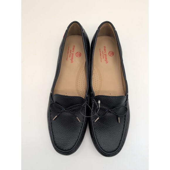 Marc Joseph New York Diana St Flat Slip-On Moc toe Faux Lace Loafers Leather 12 - Picture 3 of 12